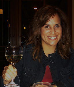 Denise with wine