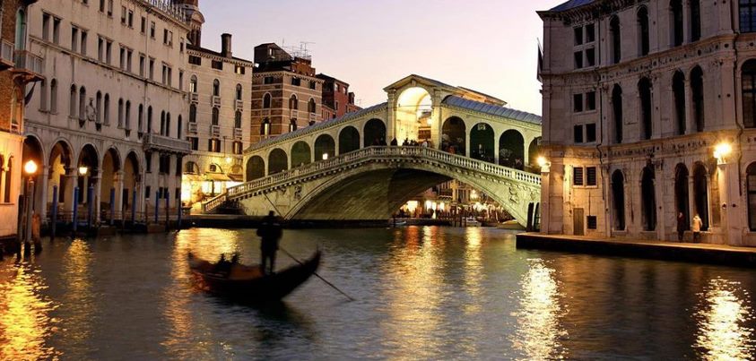 Venice Grand Canal and Rialto Bridge 